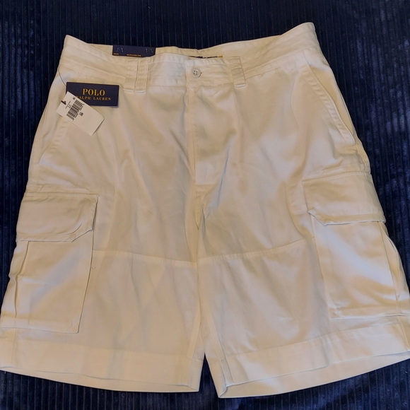 Polo Ralph Lauren RRL Classic Montana White Cargo Shorts Mens 36 NWT Fast Ship